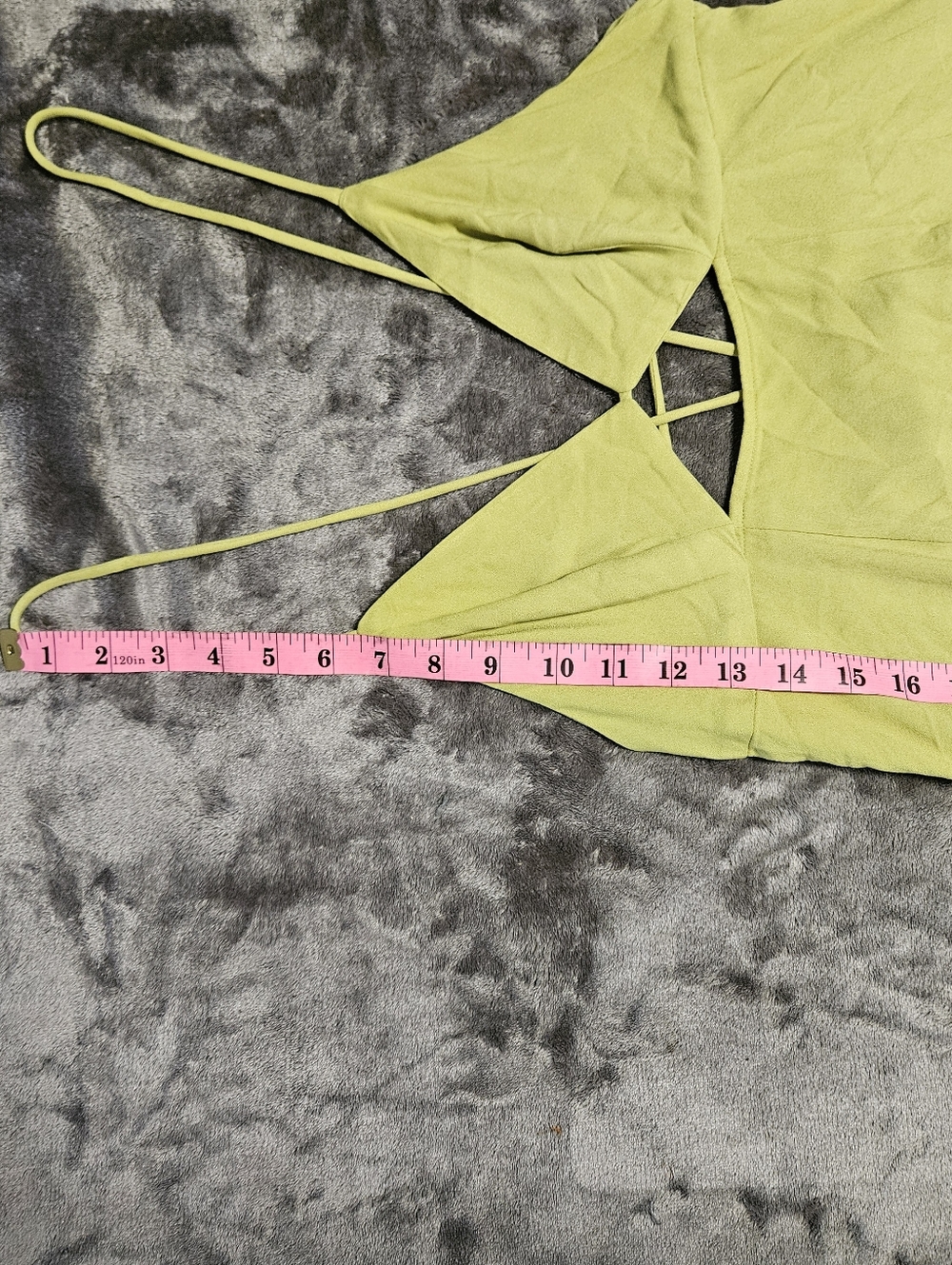 Future Collective Alani Noelle Green Triangle Top Strappy Maxi Dress POCKETS Sz6 - Picture 4 of 10
